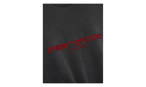 Chicago Heavy Fleece Cropped Sweatshirt "Iron Grey" 192HO256892F