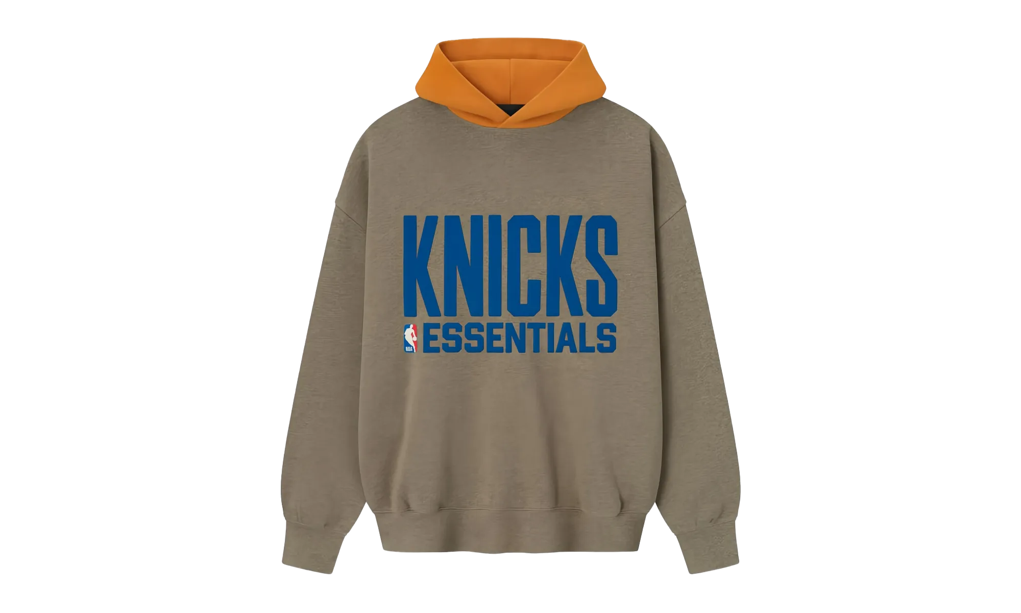 KNICKS SPORTS FIT HOODIE "HOMESTEAD HEATHER / ORANGE" 192NB256408F