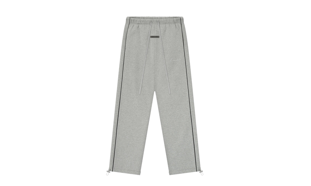 Relaxed Fleece Sweatpant With Piping "Concrete Heather / Black" 130SP258065F