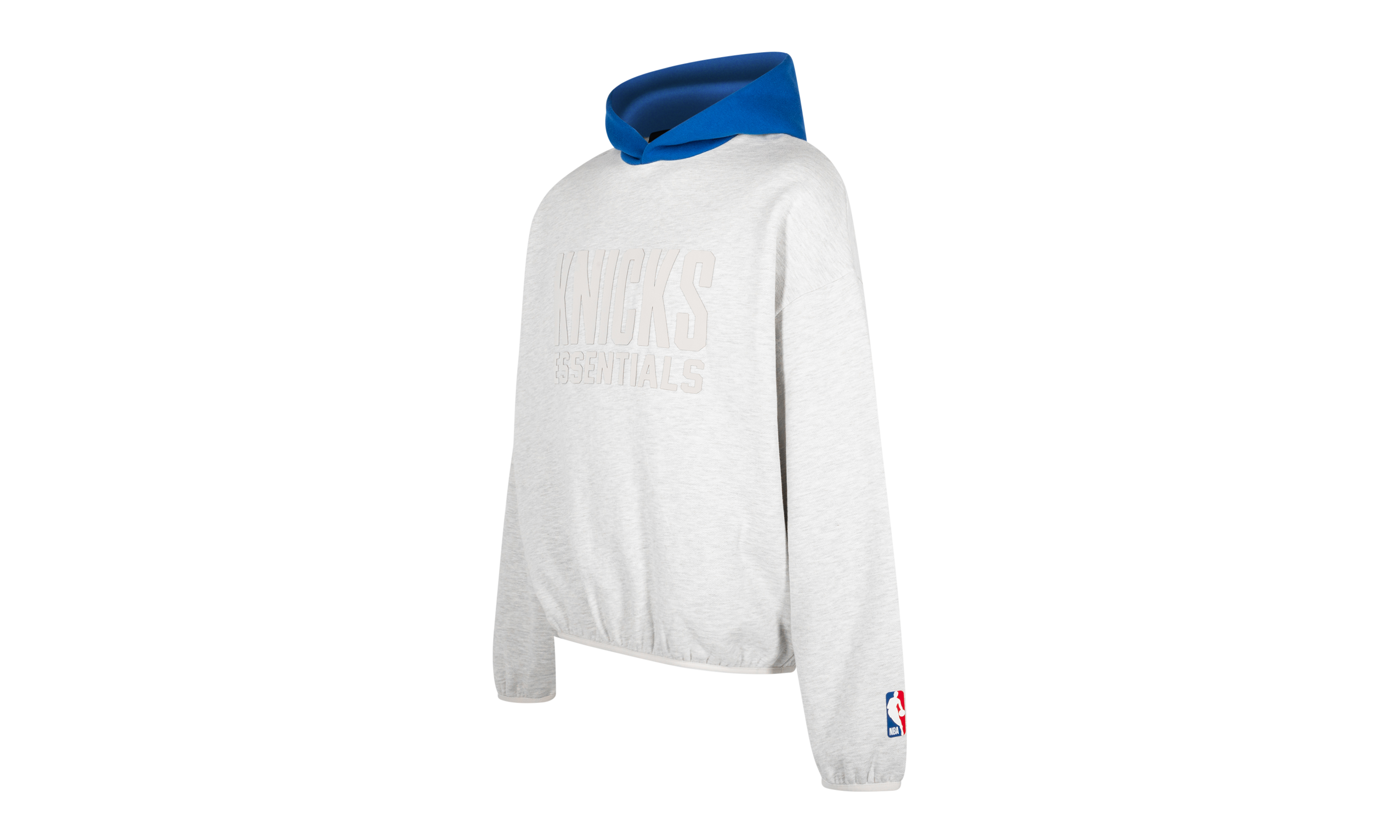 ESSENTIALS HOODIE "Knicks - LIGHT HEATHER / BLUE" 192AL246301F