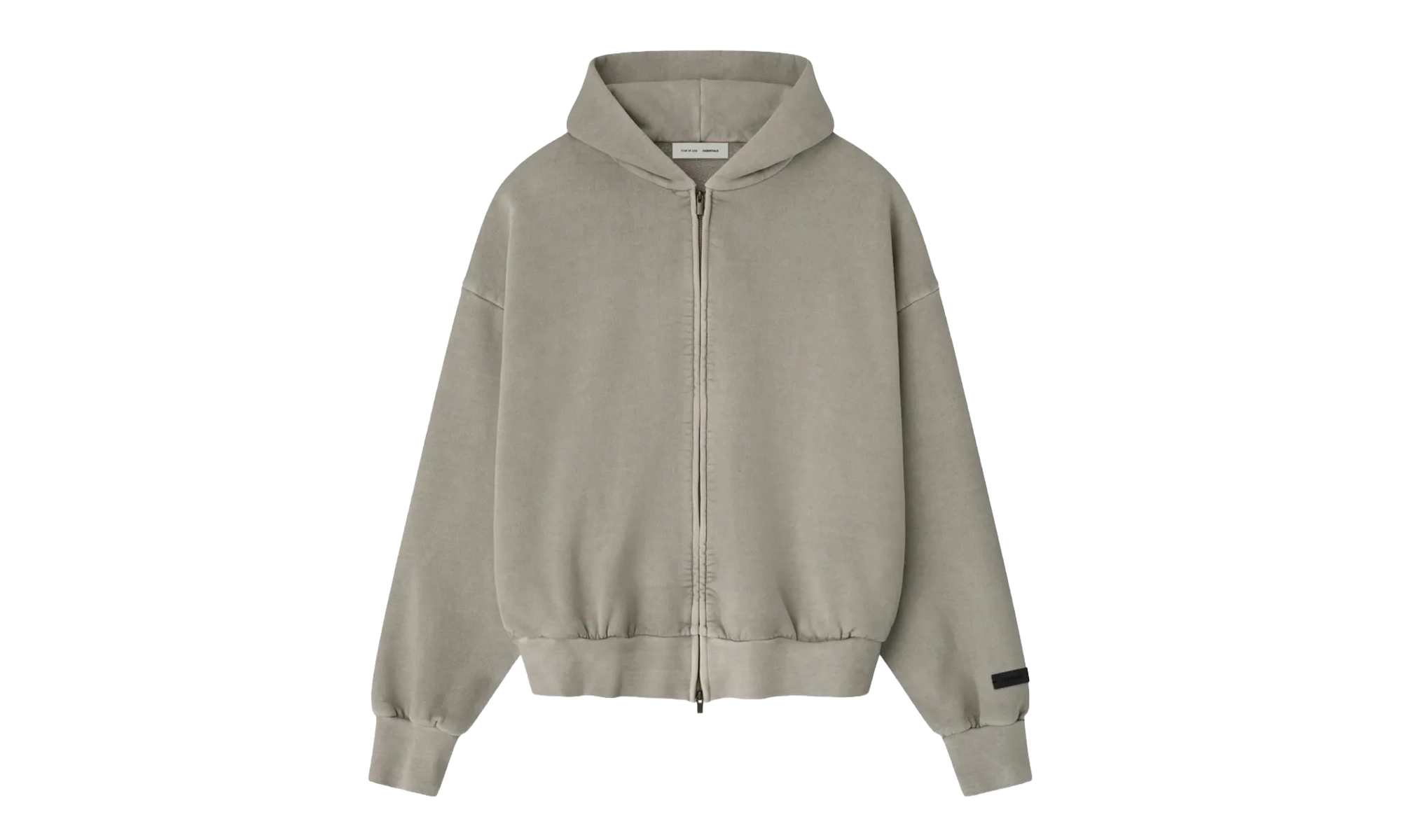 Embroidered Classic Full Zip Hoodie "Smoke Grey" 192HO254781F