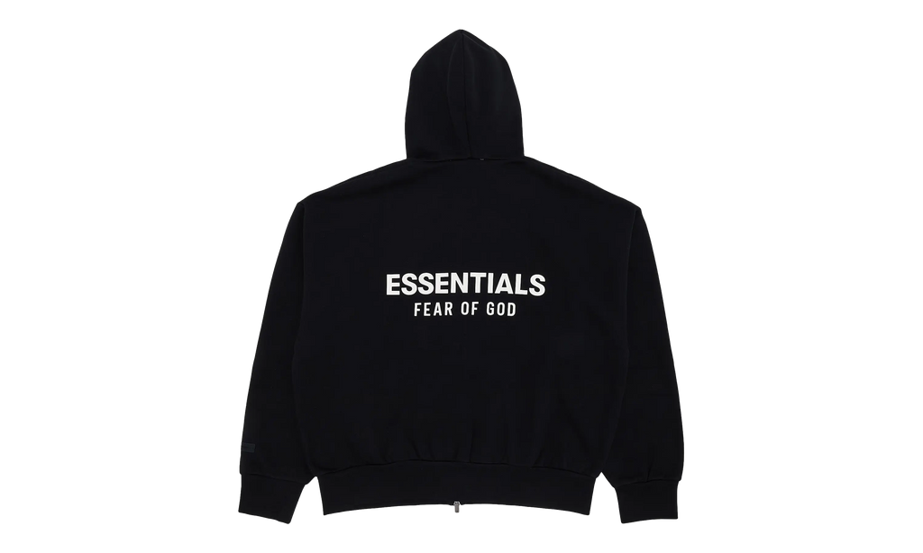 CLASSIC FLEECE ZIP UP HOODIE "JET BLACK" 192AS254780F